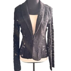INC International Concepts Black Lace Blazer